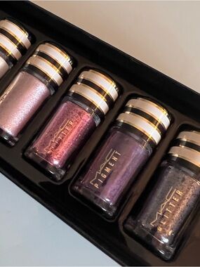 MAC Nocturnals Pigments Glitter Set Silver Violet 5 Pc Everyday Makeup